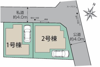 西東京市ひばりが丘北2丁目　新築一戸建　西武池袋線　ひばりヶ丘の区画図