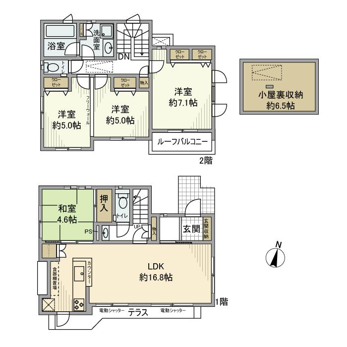 下井草戸建の間取り