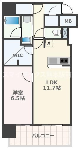 RJRプレシア熊本駅前の間取り