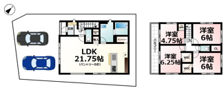 【間取り】 | 草津市川原３丁目　２期１号地