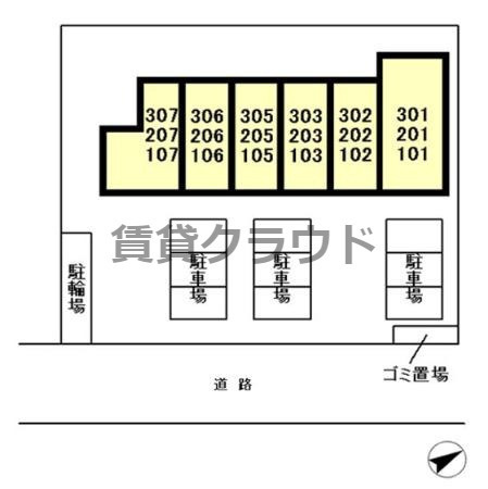 ジェンティーレ703の区画図