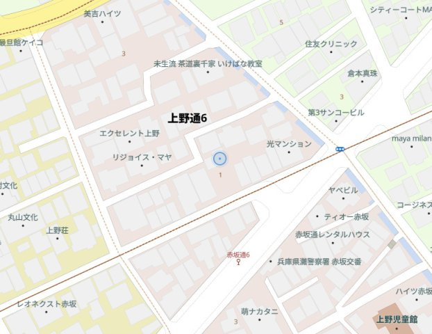 神戸市灘区上野通6丁目　中古戸建の地図
