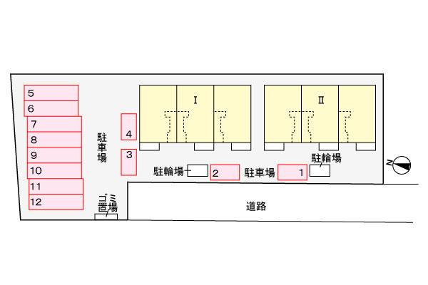 マーレ プレッソ Ⅱの区画図