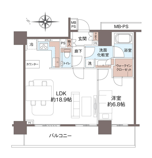 【間取り】 | パークハウスワンズタワー