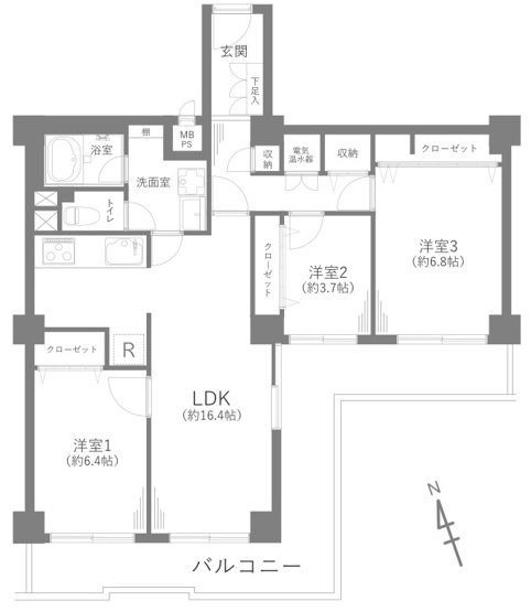 【間取り】 | 南馬込スカイハイツ