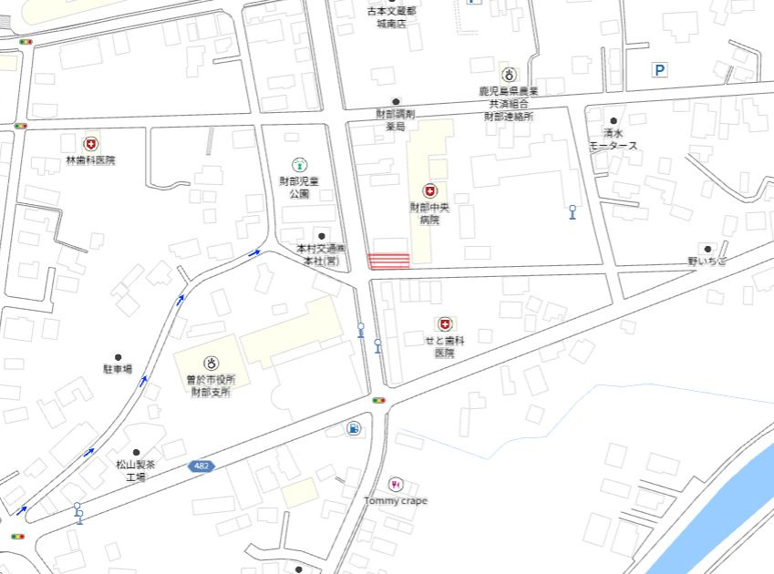 曽於市財部町南俣の売地の土地図
