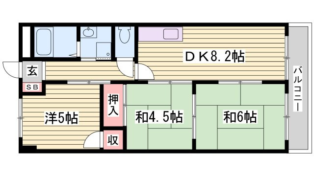 ベルトピア西明石７の間取り