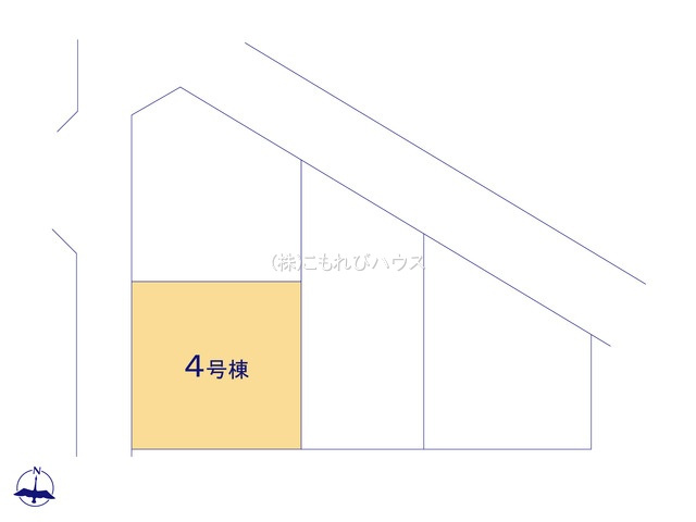 鴻巣市愛の町　新築戸建て（4区画）　04の区画図|4号棟