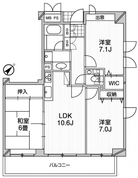 アーバンフラッツつつじヶ丘の間取り