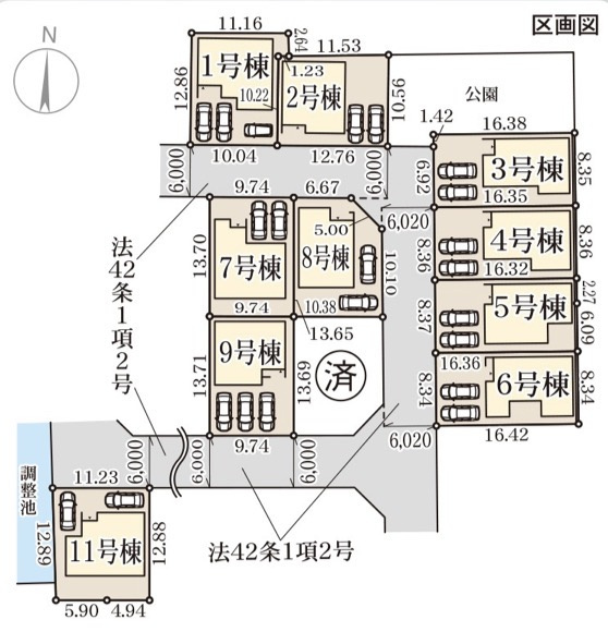 リーブルガーデン大和郡山市奈良口町4期の区画図