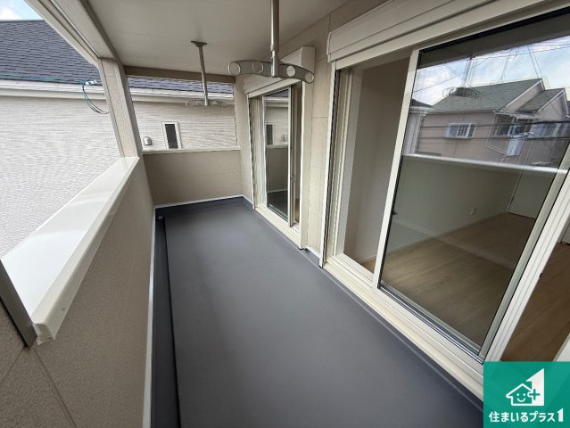 松原市立部　第5期　新築一戸建てのバルコニー|急な雨でも安心のインナーバルコニー！
