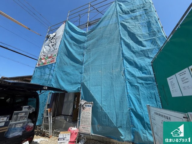 貝塚市堀　第1期　新築一戸建ての外観|現在の進捗状況です！順調に作業進行中、完成が待ち遠しいです！詳細の間取り等、お気軽にお問い合わせください！