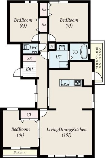 リポーズオン一社の間取り