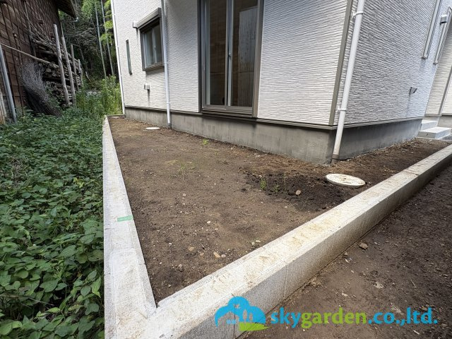 藤沢市城南第６（Ⅰ期）　新築戸建　全7棟２号棟の庭|お庭も活用できます
