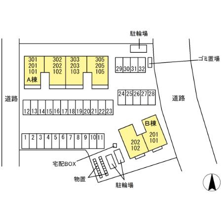 ラフィネ　Ｂの区画図