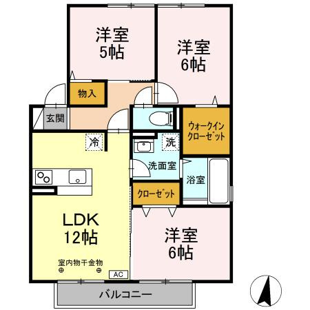 ラフィネ　Ｂの間取り