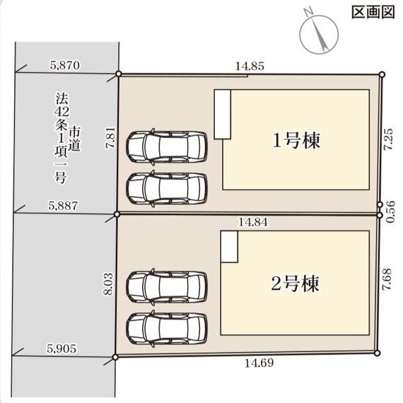 リーブルガーデン鹿児島市明和の区画図