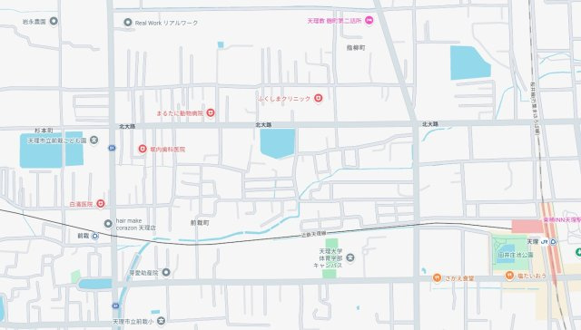 1(土)2(日)現地説明会　天理市指柳町の地図