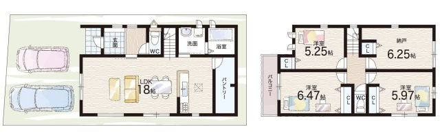 1(土)2(日)現地説明会　天理市指柳町の間取り