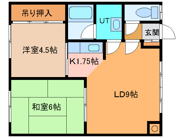 飛田ハイツ　B棟の間取り