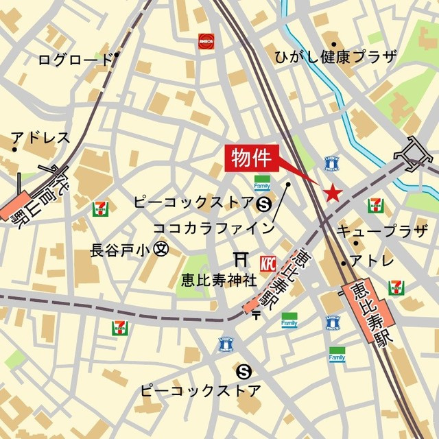 パークコート恵比寿の地図