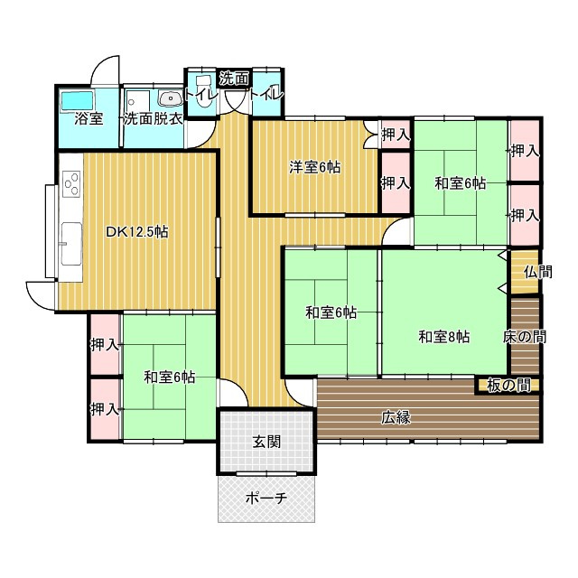 嘉麻市下臼井1166-1　坂口様邸の間取り