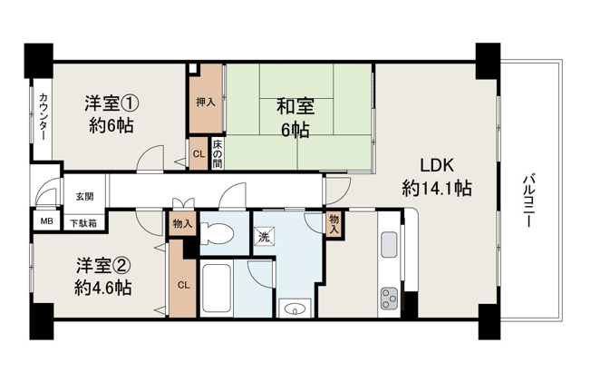 【間取り】 | コスモハイム泉大津 | 現状でのお引渡しになります。詳細はお問合せください。
