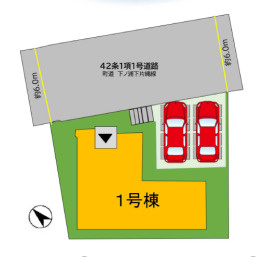【区画図】 | 那珂川市片縄東1丁目4期　1号棟（全1棟）【仲介手数料無料・0円】 | 区画図です。 1号棟