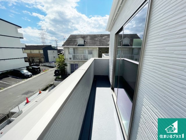 ★京田辺市三山木野神　第1期　新築一戸建てのバルコニー|日当たりのよいバルコニー！お部屋が開放的に！