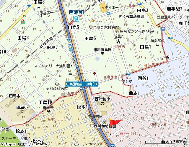 ルクソル浦和の地図