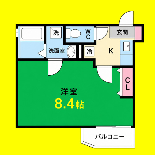 シャムロック桜　名古屋市賃貸　仲介手数料無料の間取り
