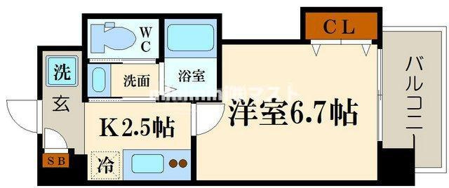 ラグゼドーム前Ⅱの間取り