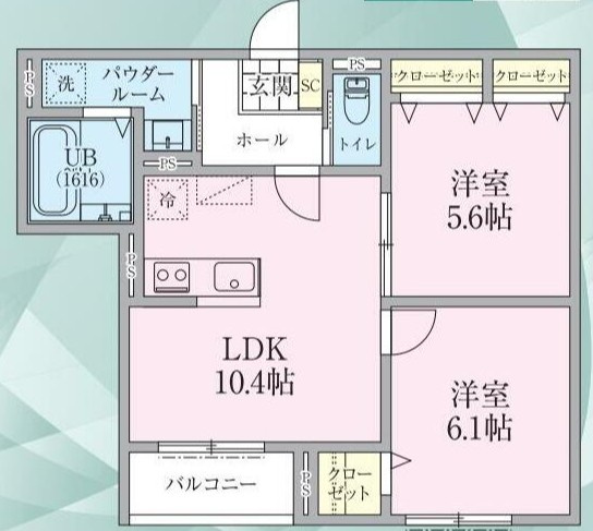 リケナ矢野口の間取り