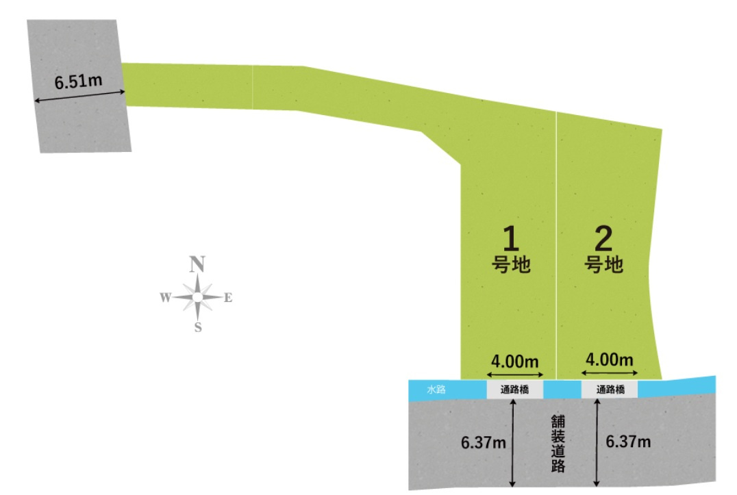 京田辺市三山木野神　第1期　新築一戸建ての区画図|全2区画
