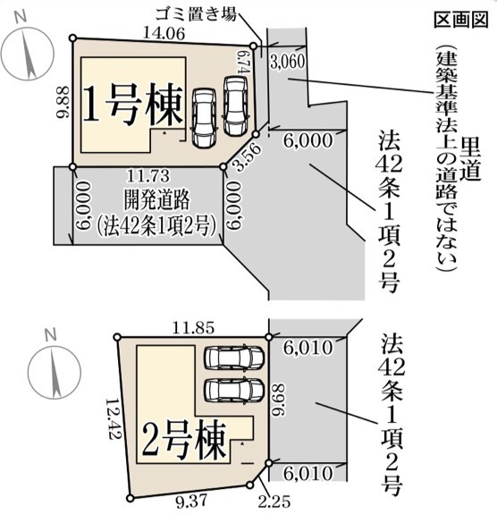 リーブルガーデン天理市平等坊町2期の区画図