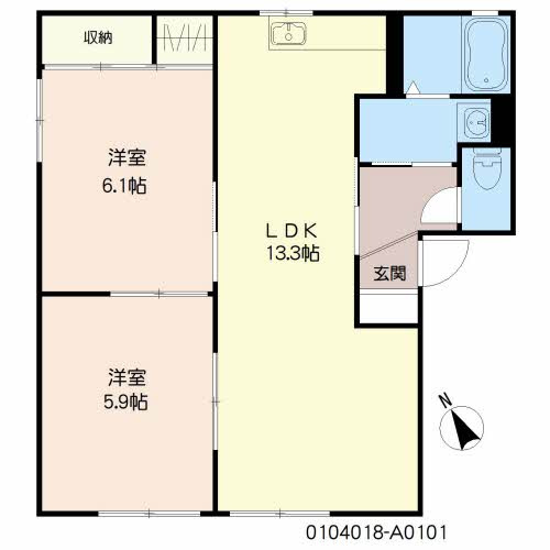 【間取り】 | HIGHLAND ミナミ A棟 *