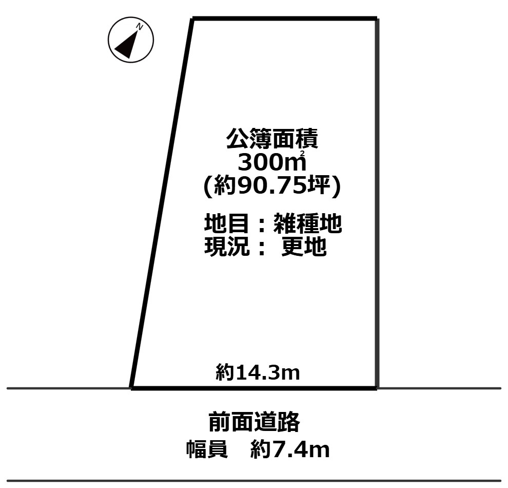 高島市城山台2丁目90坪売地の土地図