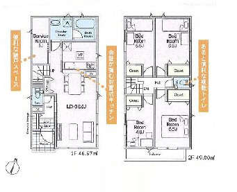 藤沢市城南第６（Ⅰ期）　新築戸建　全7棟３号棟の間取り