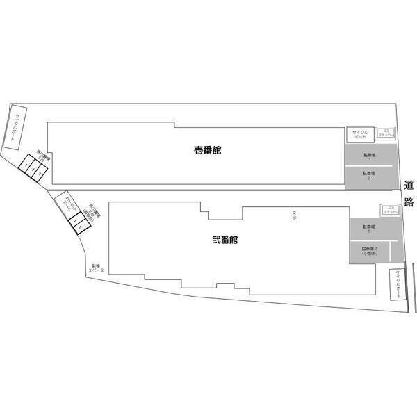 フォレストクリエオーレ枚岡壱番館の区画図