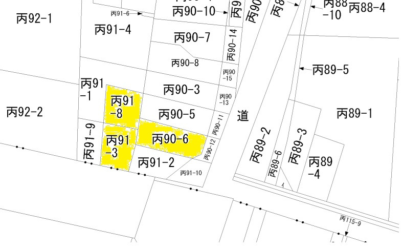 丙売住宅付店舗（ヴィーナスフォート）の区画図