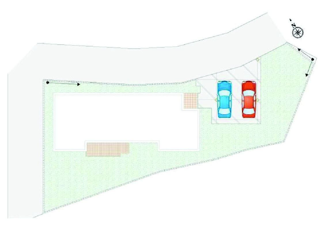 前橋市駒形町「1区画」（平屋）　新築住宅の区画図|駐車場2台ご用意しています！
来客時も重宝しますよ！
