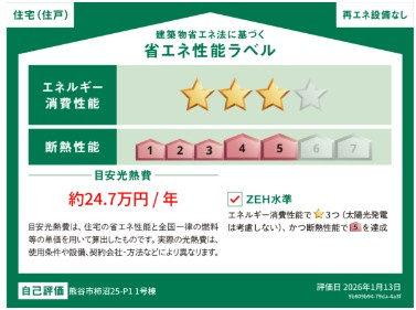 【省エネ性能ラベル】 | いろどりアイタウン熊谷市柿沼　新築住宅