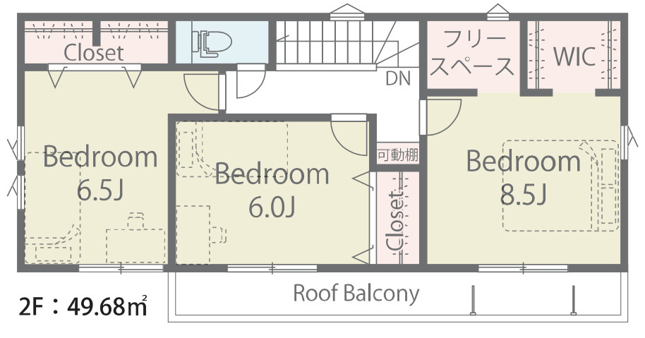 【仲介手数料無料】狭山市根岸第１期全３棟３号棟　狹山市の新築なら西武ハウジングの間取り