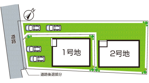 ★草津市川原　第2期　新築一戸建ての区画図|全2区画