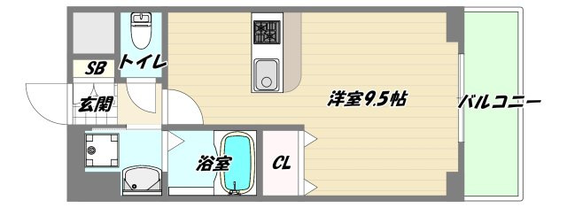 大阪市淀川区東三国５丁目の賃貸マンションの間取り