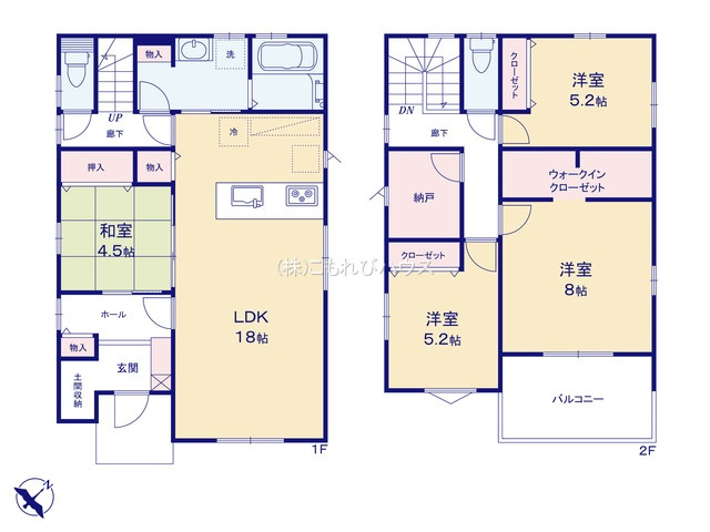 鴻巣市松原3丁目　新築一戸建て　（9区画）　05の間取り|【全9棟・5号棟】鴻巣市松原3丁目　新築一戸建て　（9区画）　05・4LDKS・土地面積151.23m2・建物面積112.61m2