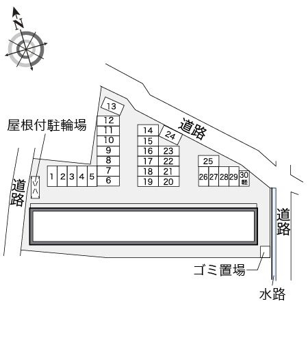 レオパレスこっこまの区画図