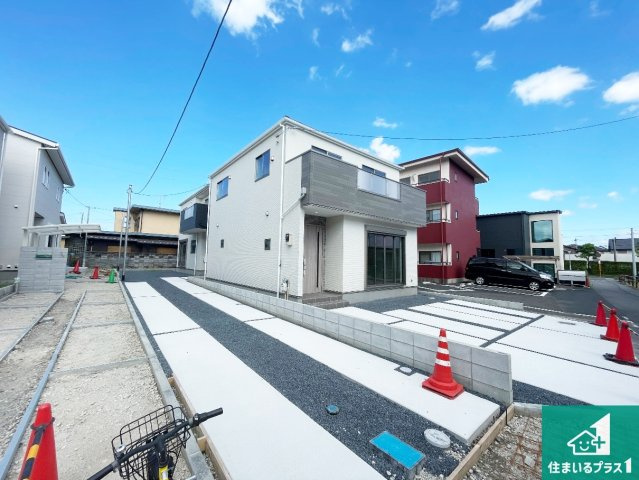 草津市川原　第2期　新築一戸建ての外観|周辺は落ち着いた街並みの住宅地！子育てがしやすい住環境です！