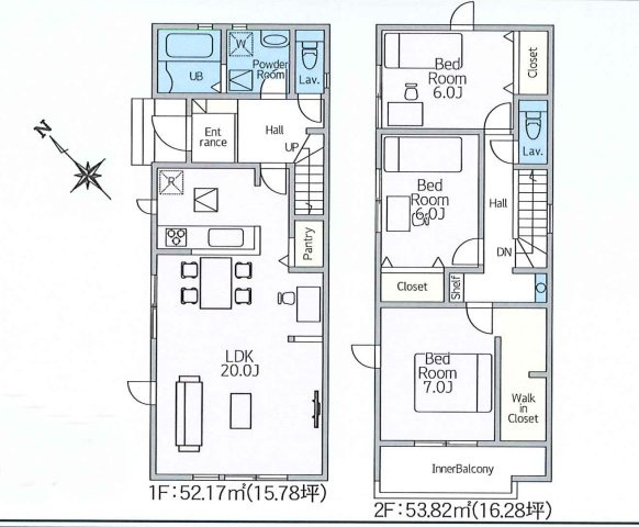 高崎上並榎町の間取り|１号棟