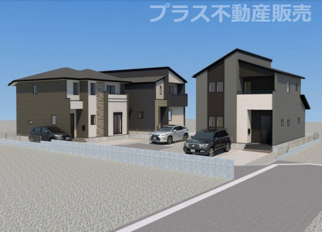 【外観】 | 福岡市南区鶴田4丁目5期　2号棟（全3棟）【仲介手数料無料・0円】 | 外観イメージのパースです。